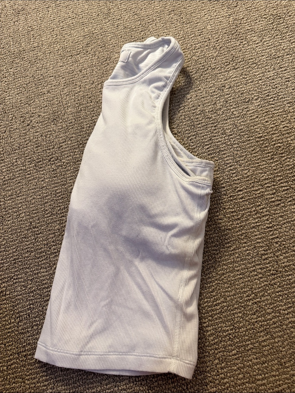 Nuuds White Ribbed Tank Top - Picture 6 of 7